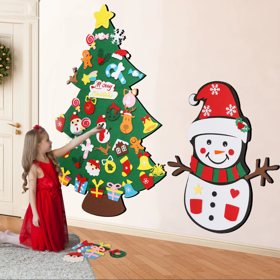 Set Montessori Navideño – Árbol + Snowman (Edición 2025)